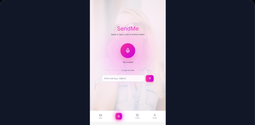 SendMe product screenshot