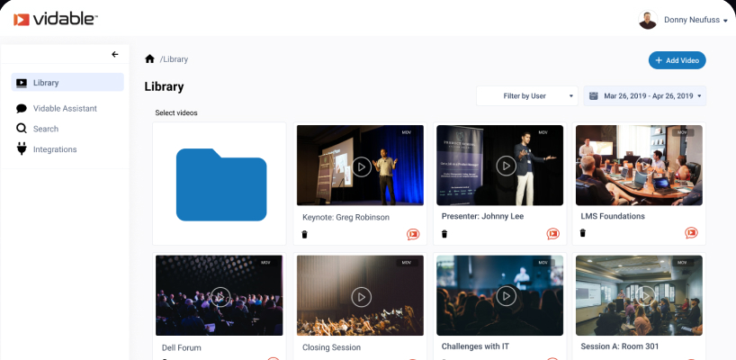 Vidable product screenshot