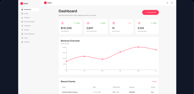 Festa product screenshot