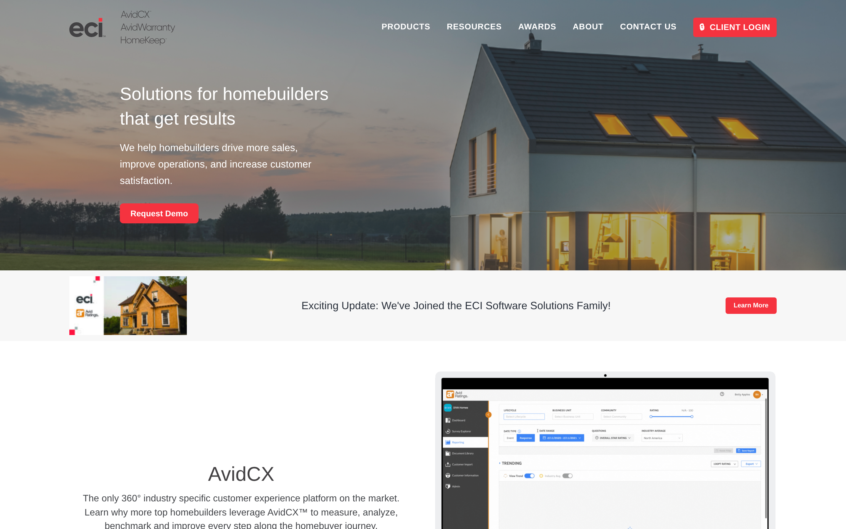 Avid Ratings website homepage